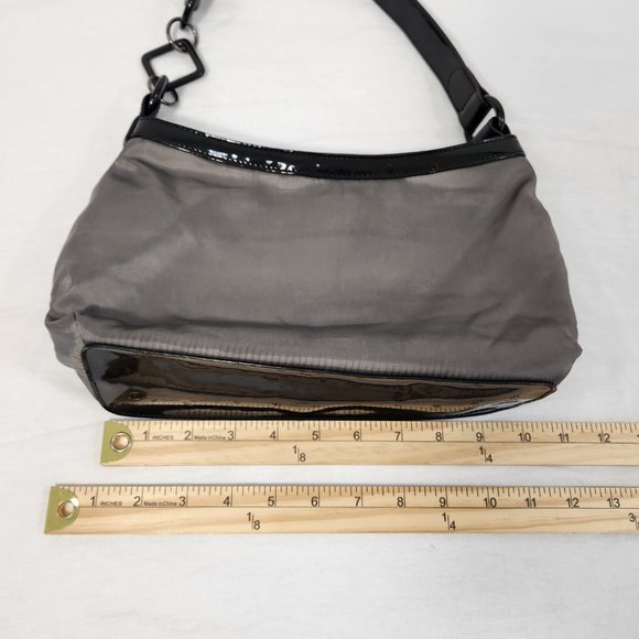 LeSportsac Gray/Black Y2K Leather Trim Shoulder Strap Charms Mini Bag LIKE NEW! - Picture 14 of 14